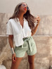 Short en jeans TIRINA - VERT