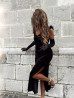 Robe en velours & strass KARA