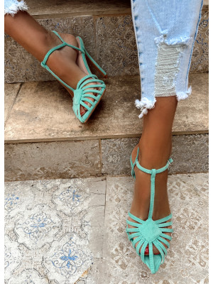 Sandales à talons MARIA - TURQUOISE