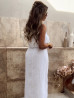 Robe en gaz de coton CELIA - BLANC