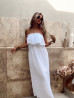 Robe en gaz de coton CELIA - BLANC