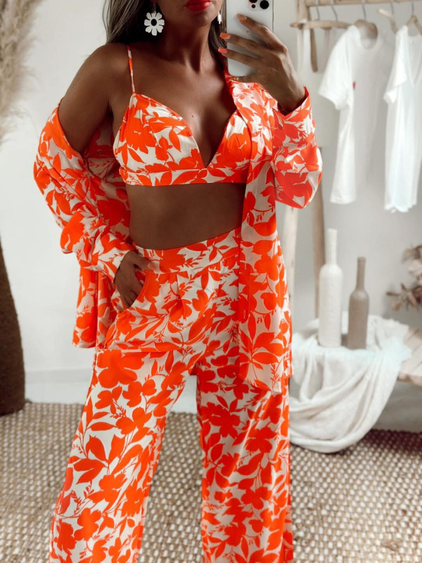 Chemisier + top KLARA - ORANGE FLUO