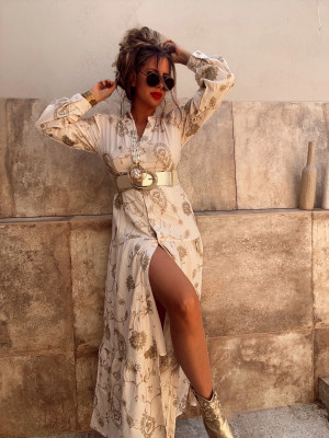 Longue robe GILYA - BEIGE