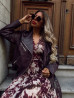 Perfecto en simili oversize - CERISE NOIR
