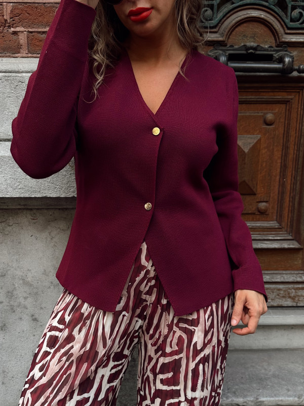 Gilet épais LEA - BORDEAUX
