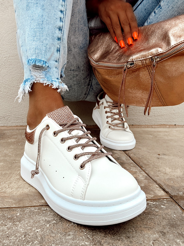 Basket blanche et rose gold online