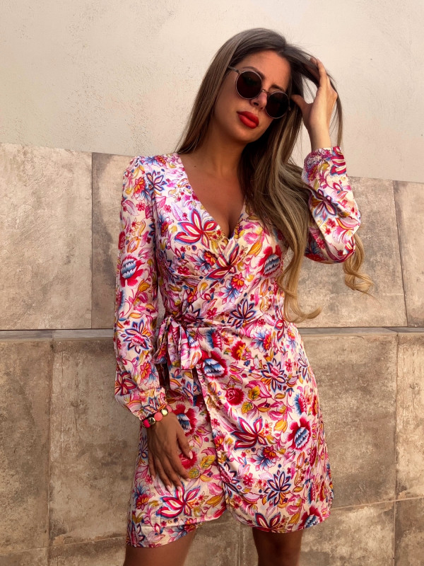 Robe portefeuille NELLA - FUSCHIA