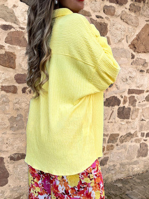 Chemise jaune fluo