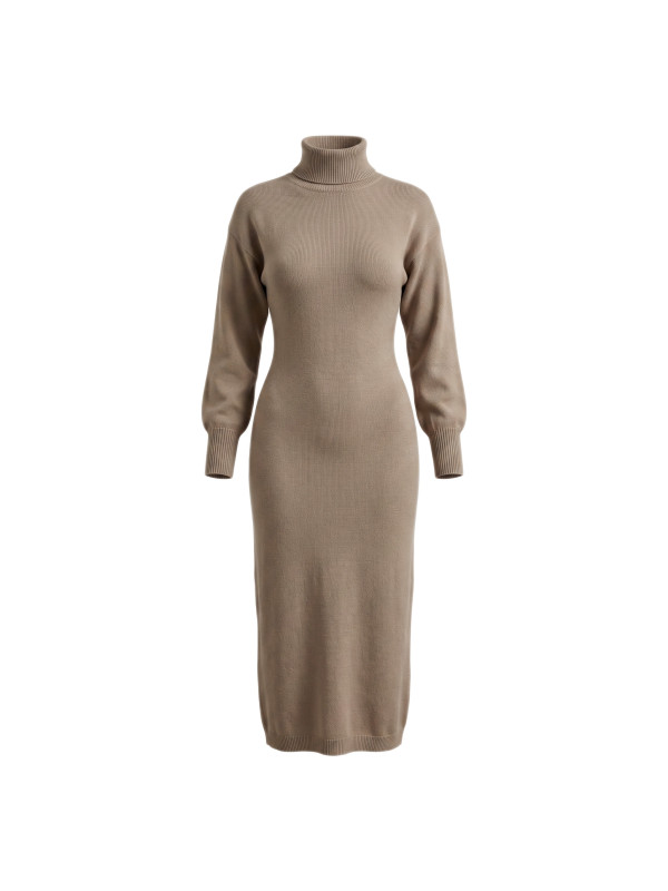 Robe pull SINDY - TAUPE