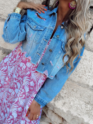 Veste en jeans LOU - ROSE