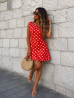Robe en jeans MYRIAMA - ROUGE