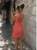 Robe en jeans MYRIAMA - ROUGE