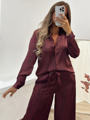 Chemise OLYMPEA - AUBERGINE/BORDEAUX