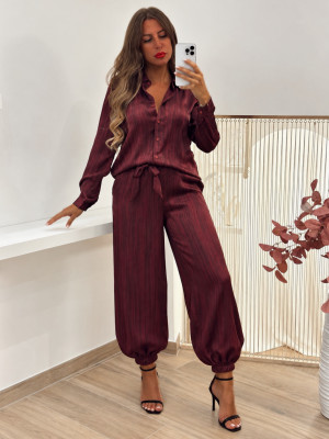 Chemise OLYMPEA - AUBERGINE/BORDEAUX