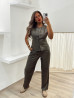 Pantalon simili - KAKI